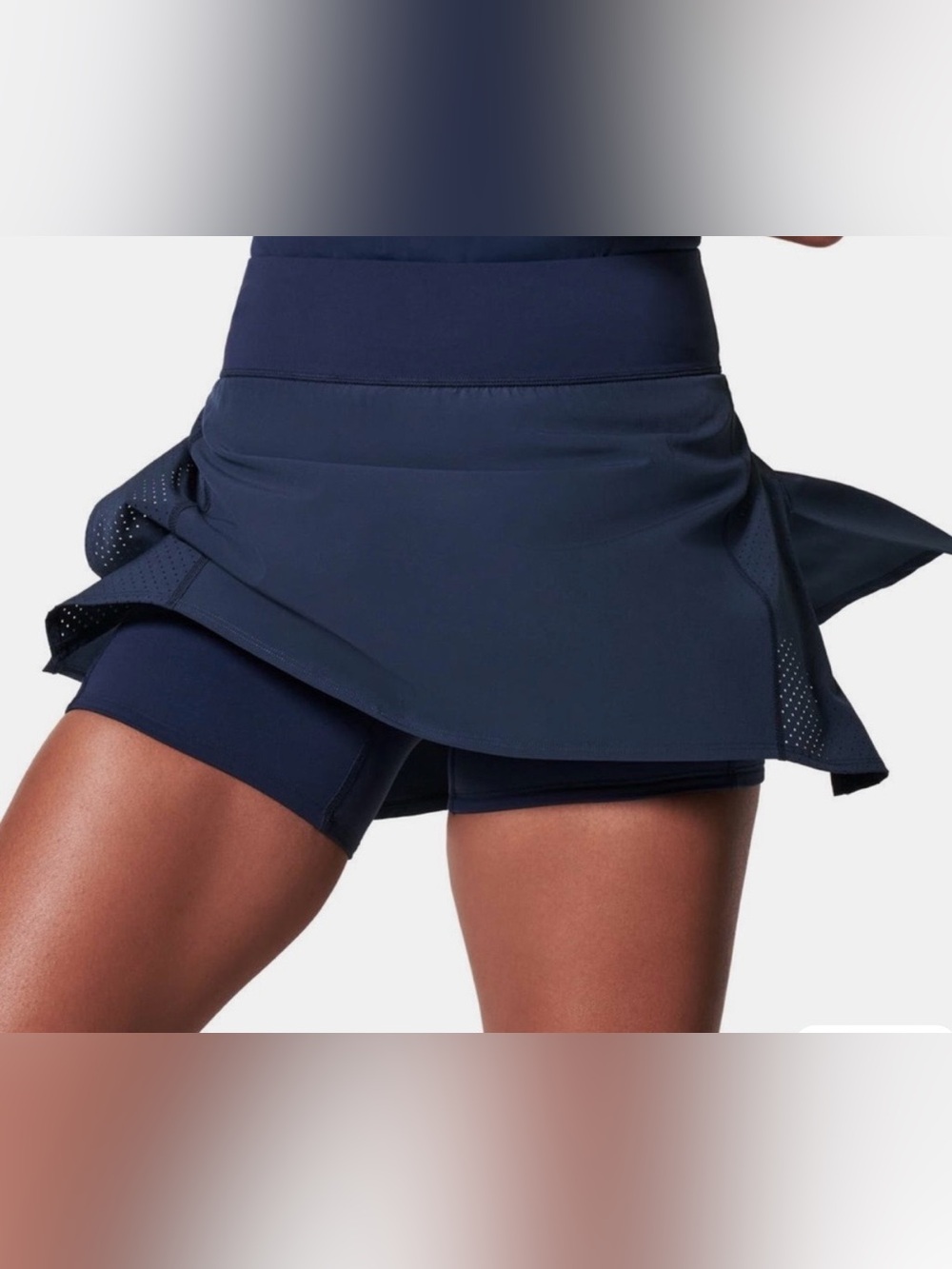 SPANX SPANXshape™ Get Moving 17-Inch Skort Tennis Golf Skirt Navy Blue Small - Picture 3 of 15